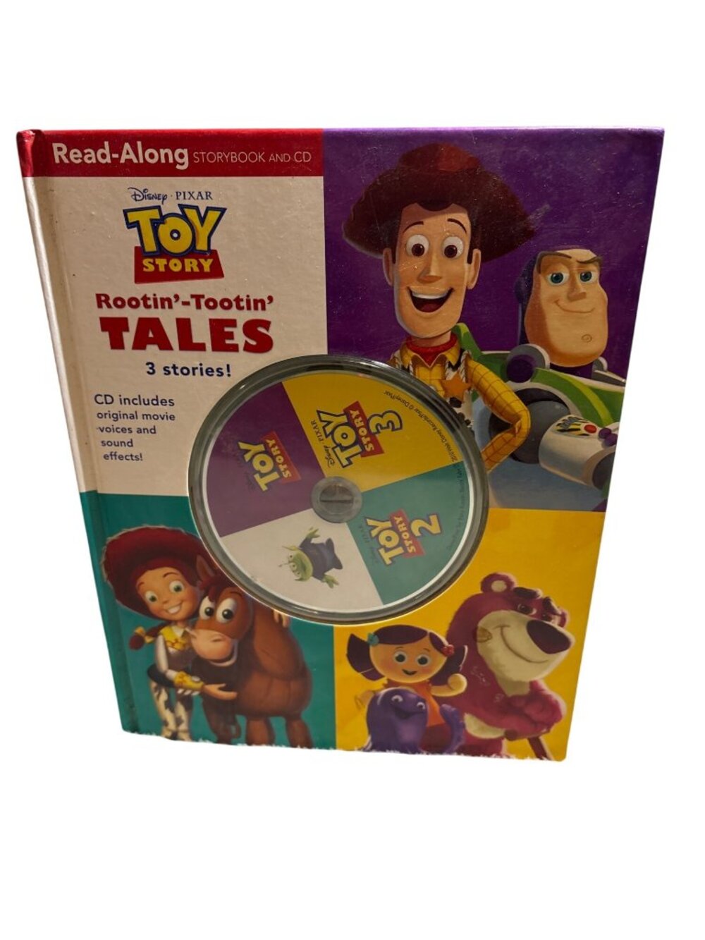 Disney Pixar Toy Story Read-Along Storybook & CD Rootin-Tootin Tales 3 Stories 2